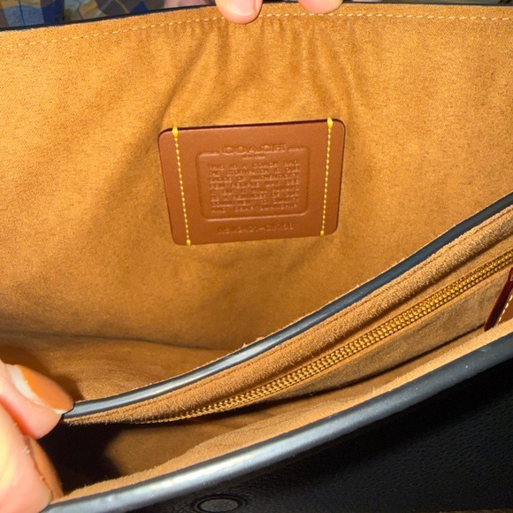 Coach Black Pebbled Leather Messenger Bag - Picture 5 of 5